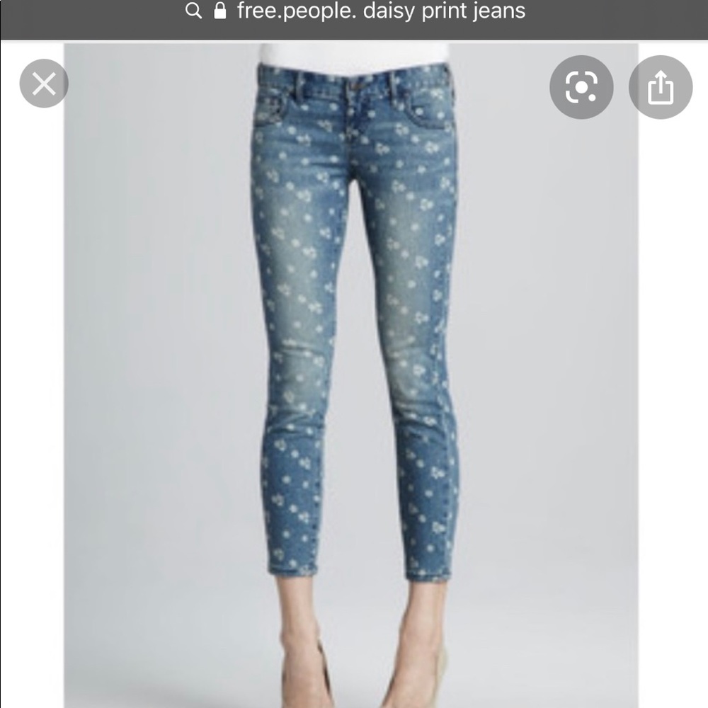 Free people daisy print  jeans